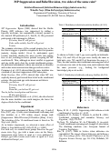 Cover page: MP Suppression and Belief Revision, two sides of the same coin?