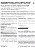 Cover page: Improving the Approach to Defining, Classifying, Reporting and Monitoring Adverse Events in Seriously Ill Older Adults: Recommendations from a Multi-stakeholder Convening.