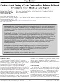 Cover page: Cardiac Arrest During a Ferric Derisomaltose Infusion Followed by Complete Heart Block: A Case Report