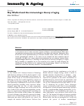 Cover page: Roy Walford and the immunologic theory of aging