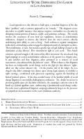 Cover page: Litigation at Work: Defending Day Labor in Los Angeles