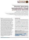 Cover page: Diversity-generating Retroelements in Phage and Bacterial Genomes