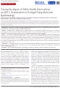 Cover page: Tracing the Impact of Public Health Interventions on HIV-1 Transmission in Portugal Using Molecular Epidemiology.