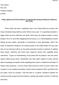 Cover page: Public Opinion and Police Reform: A Comparative Analysis Between California and Texas