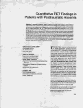 Cover page: Quantitative PET Findings in Patients with Posttraumatic Anosmia