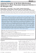 Cover page: Sustained Activation of Akt Elicits Mitochondrial Dysfunction to Block Plasmodium falciparum Infection in the Mosquito Host