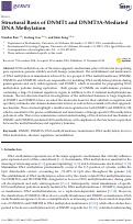 Cover page: Structural Basis of DNMT1 and DNMT3A-Mediated DNA Methylation