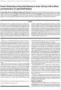 Cover page: Genetic Relationship of Stripe Rust Resistance Genes Yr34 and Yr48 in Wheat and Identification of Linked KASP Markers.