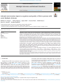 Cover page: Lifestyle intervention improves cognition and quality of life in persons with early Multiple Sclerosis