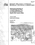 Cover page: Mathematical Modeling of a Ponded Infiltration Test in Unsaturated Fractured Basalt at Box Canyon, Idaho