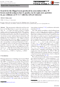 Cover page: Search for the Higgs boson produced in association with a W boson and decaying to four b-quarks via two spin-zero particles in pp collisions at 13 TeV with the ATLAS detector