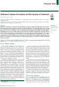 Cover page: Alzheimer's disease biomarkers and the tyranny of treatment