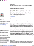 Cover page: Phenotypic and transcriptional response of Daphnia pulicaria to the combined effects of temperature and predation.