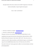 Cover page: Disruptive Behavior Disorders in Adolescents With ASD: Comparisons to Youth With Intellectual Disability or Typical Cognitive Development