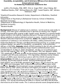 Cover page: FEASIBILITY, ACCEPTABILITY, AND PRELIMINARY EFFICACY OF AN AUTOMATED CONVERSATIONAL AGENT FOR REDUCING SUBSTANCE MISUSE