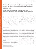 Cover page: Renal defects associated with improper polarization of the CRB and DLG polarity complexes in MALS-3 knockout mice