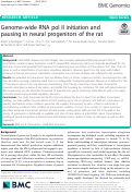 Cover page: Genome-wide RNA pol II initiation and pausing in neural progenitors of the rat.