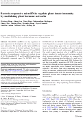 Cover page: Bacteria-responsive microRNAs regulate plant innate immunity by modulating plant hormone networks