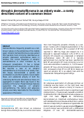 Cover page: Atrophic dermatofibroma in an elderly male - a rarely described variant of a common lesion