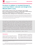 Cover page: Serelaxin in addition to standard therapy in acute heart failure: rationale and design of the RELAX‐AHF‐2 study