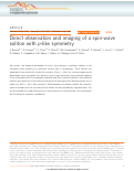 Cover page: Direct observation and imaging of a spin-wave soliton with p-like symmetry