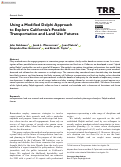 Cover page: Using a Modified Delphi Approach to Explore California's Possible Transportation and Land Use Futures
