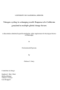 Cover page: Nitrogen cycling in a changing world: Response of a California grassland to multiple global change factors