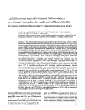 Cover page: 1,25-Dihydroxyvitamin D3-induced differentiation in a human promyelocytic leukemia cell line (HL-60): receptor-mediated maturation to macrophage-like cells.