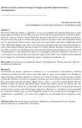 Cover page: ¿Existe una nueva poesía marroquí en lengua española? Aproximaciones transhispánicas