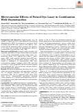 Cover page: Microvascular Effects of Pulsed Dye Laser in Combination With Oxymetazoline.