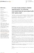 Cover page: A multi-study analysis enables identification of potential microbial features associated with skin aging signs.