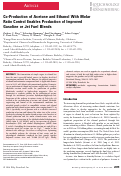 Cover page: Co-production of acetone and ethanol with molar ratio control enables production of improved gasoline or jet fuel blends.