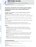 Cover page: Developing a framework for arts in health programs targeting individuals with chronic pain: a mixed-methods study of practitioners