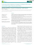 Cover page: Contrasting plant adaptation strategies to latitude in the native and invasive range of Spartina alterniflora