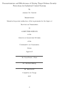 Cover page: Parametrization and Effectiveness of Moving Target Defense Security Protections for Industrial Control Systems