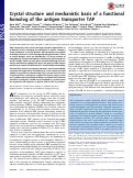 Cover page: Crystal Crystal structure and mechanistic basis of a functional homolog of the antigen transporter TAP