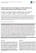 Cover page: Technical options for the mitigation of direct methane and nitrous oxide emissions from livestock: a review