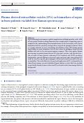 Cover page: Plasma‐derived extracellular vesicles (EVs) as biomarkers of sepsis in burn patients via label‐free Raman spectroscopy