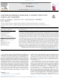 Cover page: Contralateral prophylactic mastectomy: A narrative review of the evidence and acceptability