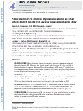 Cover page: Public Disclosure to Improve Physical Education in an Urban School District: Results From a 2-Year Quasi-Experimental Study.