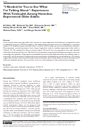 Cover page: “I Needed for You to See What I’m Talking About”: Experiences With Telehealth Among Homeless-Experienced Older Adults