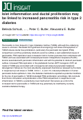 Cover page: Islet inflammation and ductal proliferation may be linked to increased pancreatitis risk in type 2 diabetes