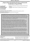 Cover page: Impact of Decontamination Therapy on Ultrasound Visualization of Ingested Pills