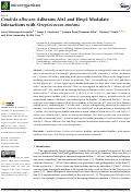 Cover page: Candida albicans Adhesins Als1 and Hwp1 Modulate Interactions with Streptococcus mutans