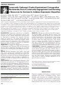 Cover page: Community-Partnered Cluster-Randomized Comparative Effectiveness Trial of Community Engagement and Planning or Resources for Services to Address Depression Disparities