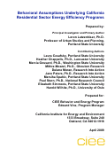 Cover page: Behavioral Assumptions Underlying California Residential Sector Energy Efficiency Programs