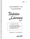 Cover page: THE RADIATION SENSITIVITY OF CRYSTALLINE CHOLINE CHLORIDE