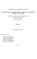 Cover page: On the representation and boundary behavior of certain classes of holomorphic functions in several variables