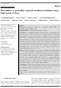 Cover page: Retrobulbar vs peribulbar regional anesthesia techniques using bupivacaine in dogs