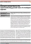 Cover page: Emergent normal fluid in the superconducting ground state of overdoped cuprates